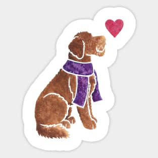 Watercolour Labradoodle Sticker